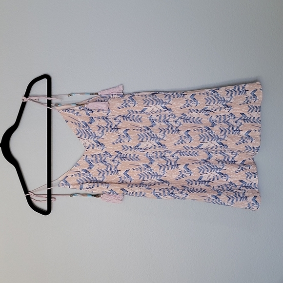 Lulu's NWT Romantic Boho Festival Spring Summer Fairy Tassel Tie Mini Dress XS - Picture 3 of 10